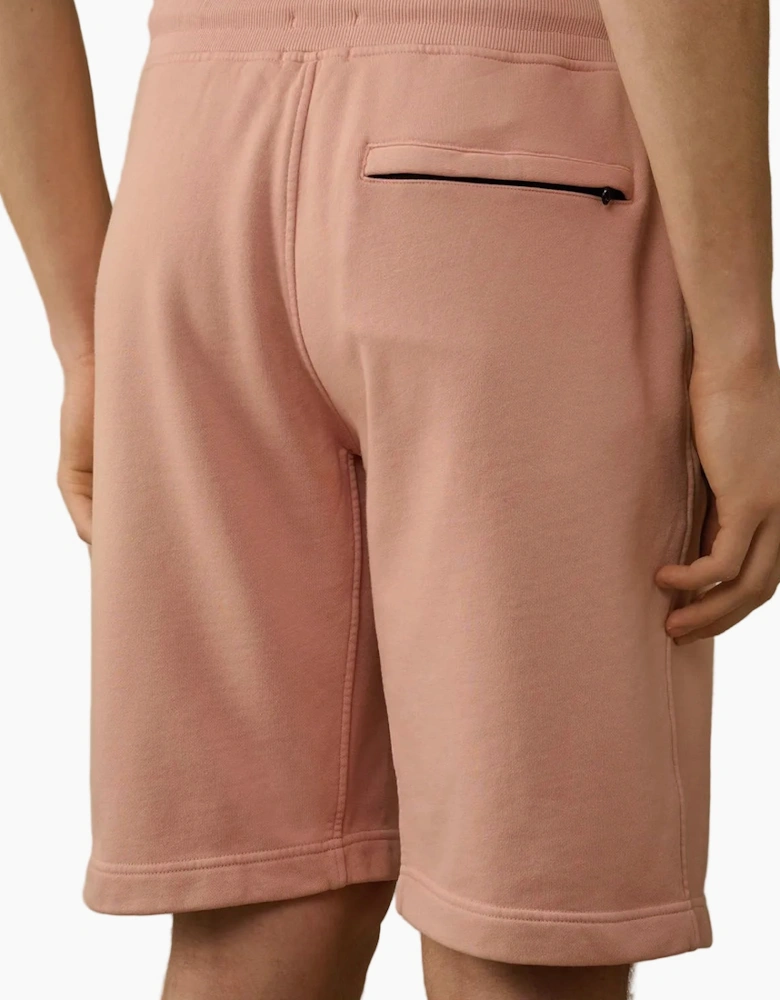 Cotton Diagonal Fleece Resist Dyed Logo Bermudas