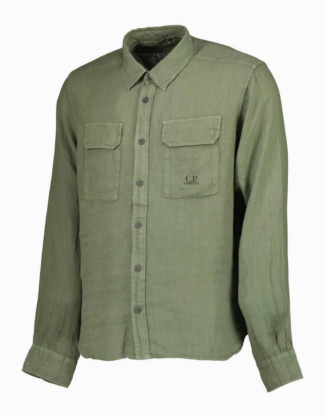 Long Sleeve Linen Overshirt