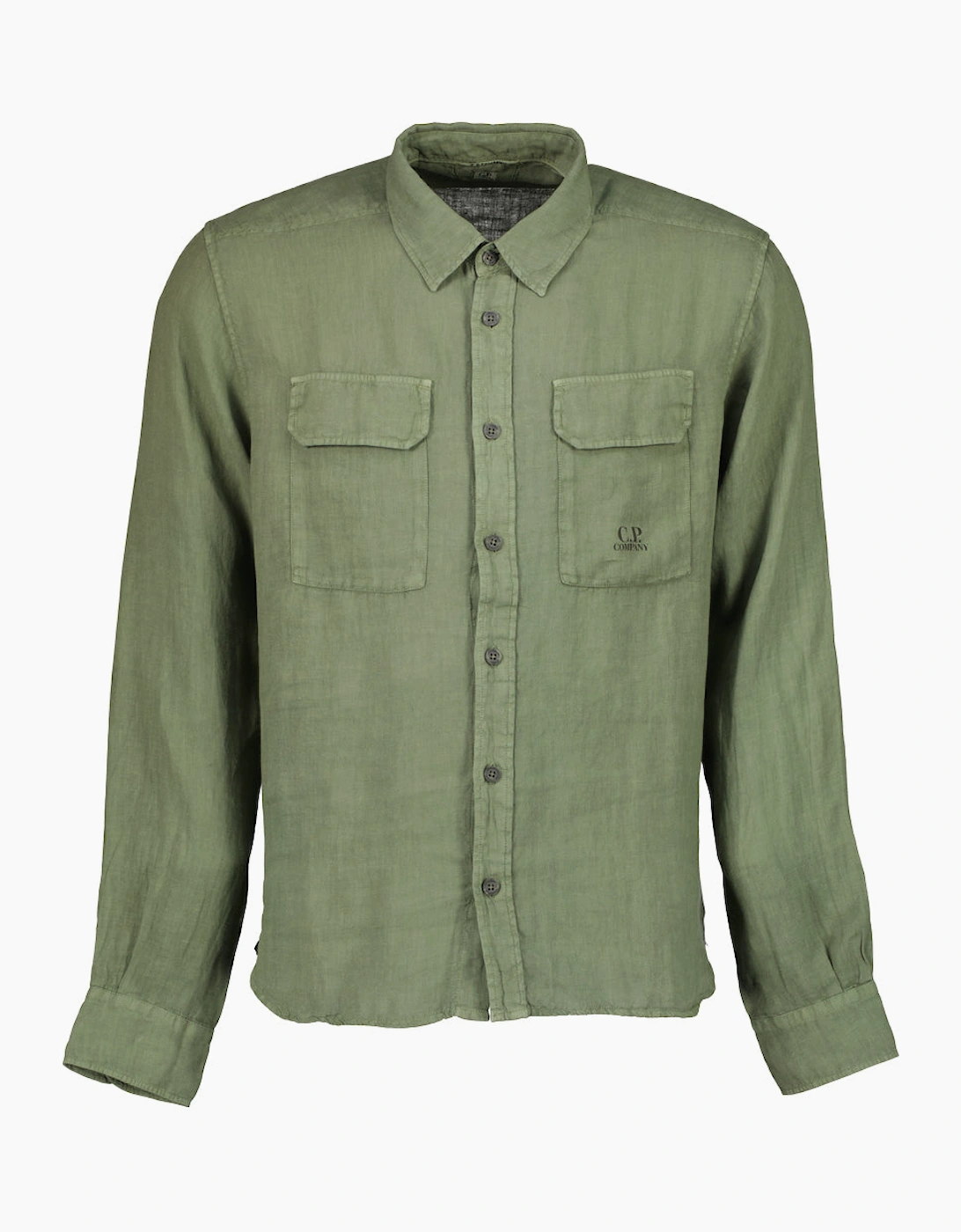 Long Sleeve Linen Overshirt