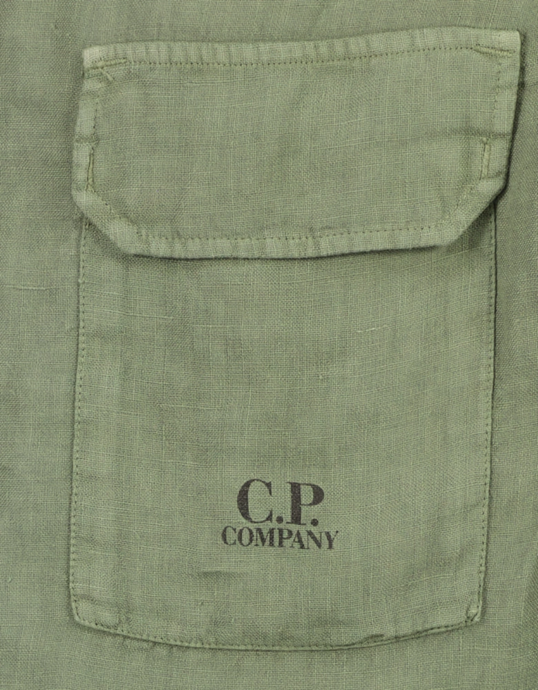 Long Sleeve Linen Overshirt