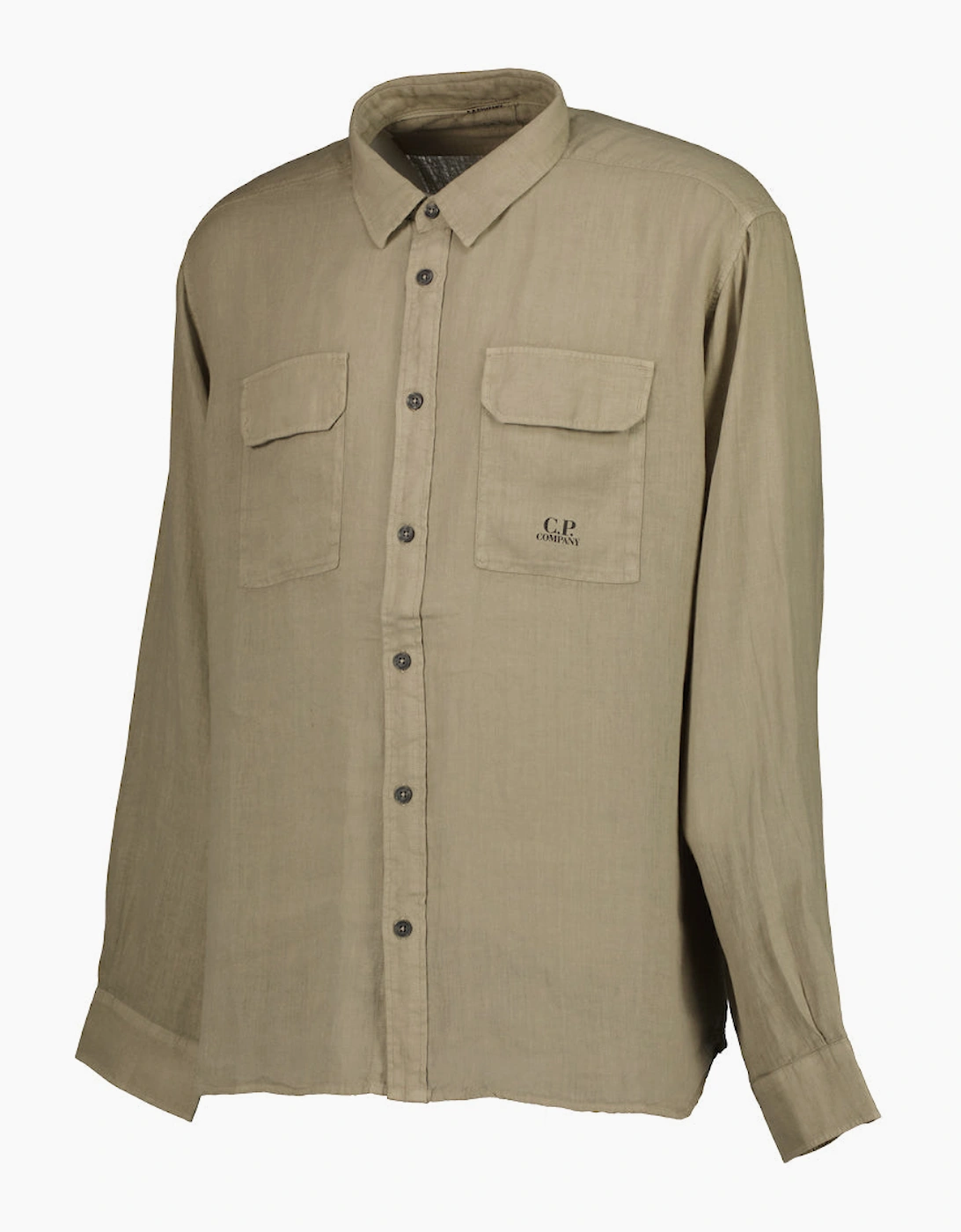 Long Sleeve Linen Overshirt