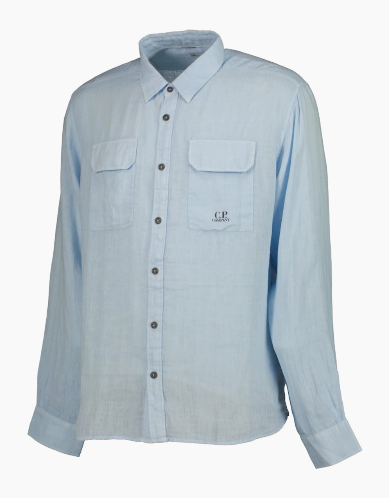 Long Sleeve Linen Overshirt