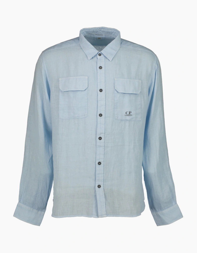 Long Sleeve Linen Overshirt