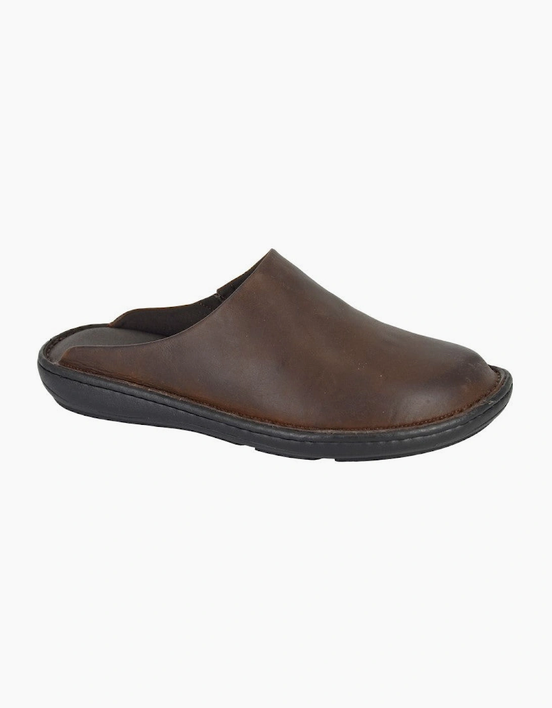 Roamers M487B Mens Stitchdown Clogs Brown, 2 of 1
