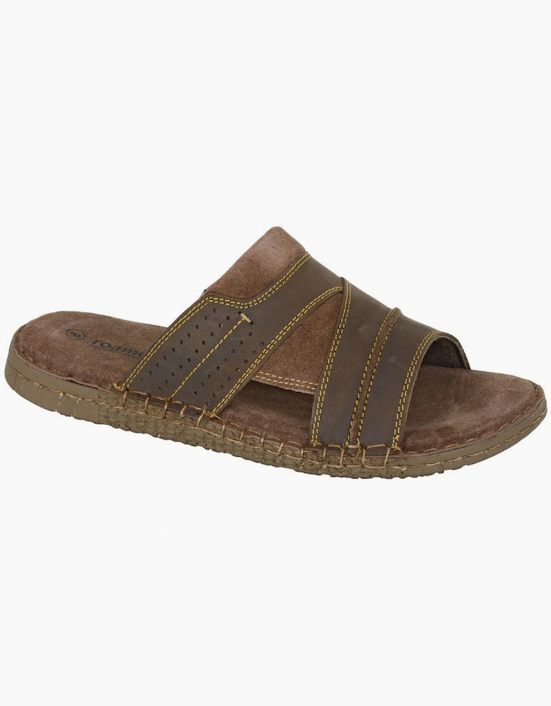 Roamers PETE Mens Comfort Sandals Brown