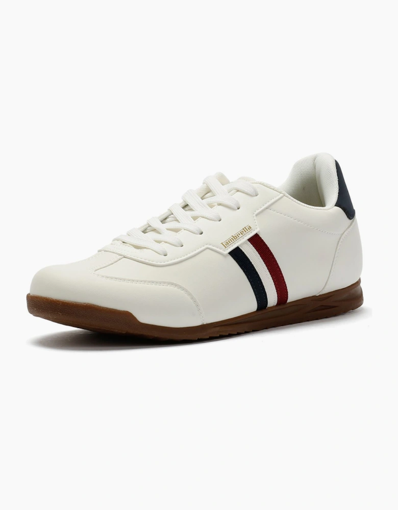 Lambretta Tackle Men's White/Navy Trainers