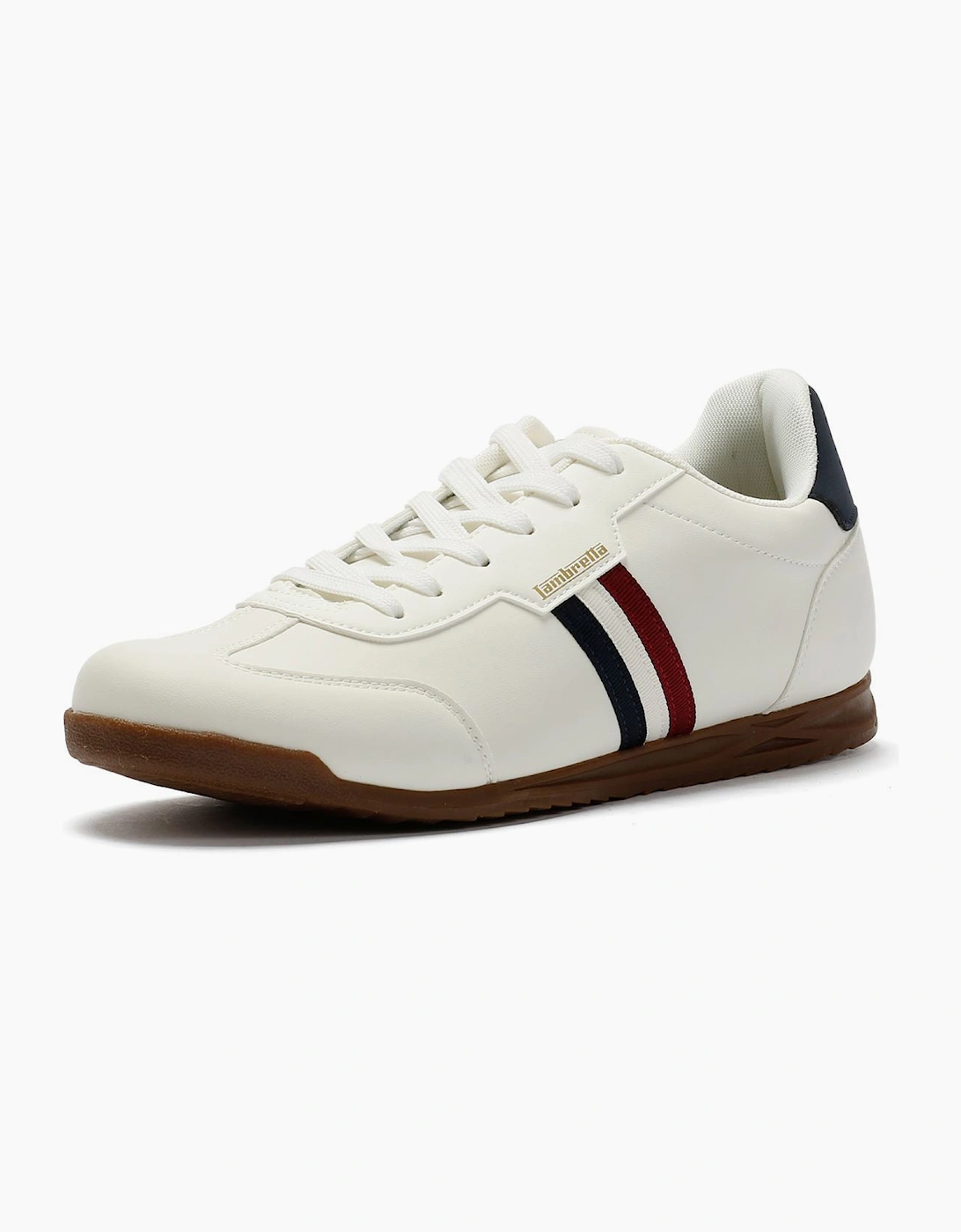 Lambretta Tackle Men's White/Navy Trainers