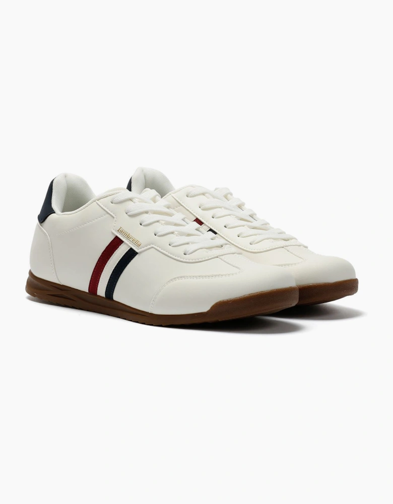Lambretta Tackle Men's White/Navy Trainers