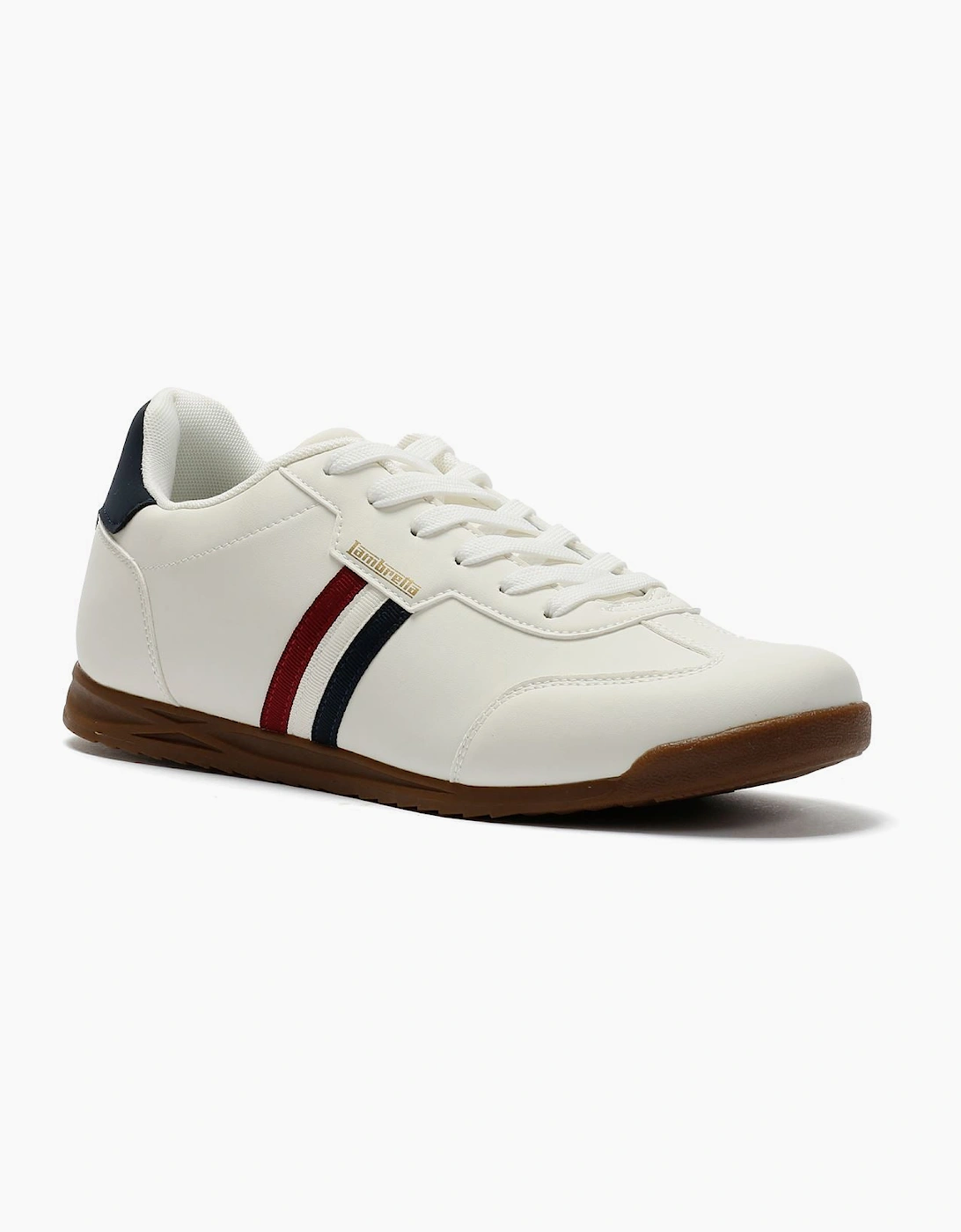 Lambretta Tackle Men's White/Navy Trainers
