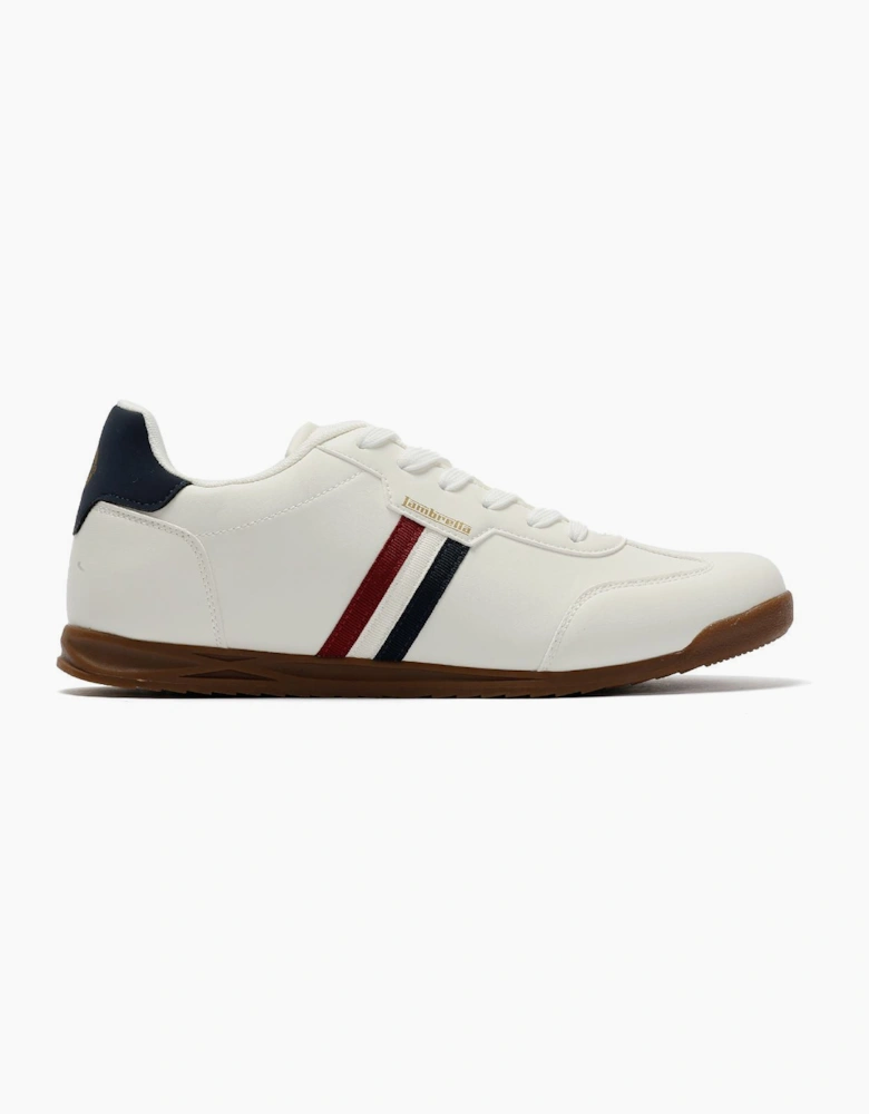 Lambretta Tackle Men's White/Navy Trainers