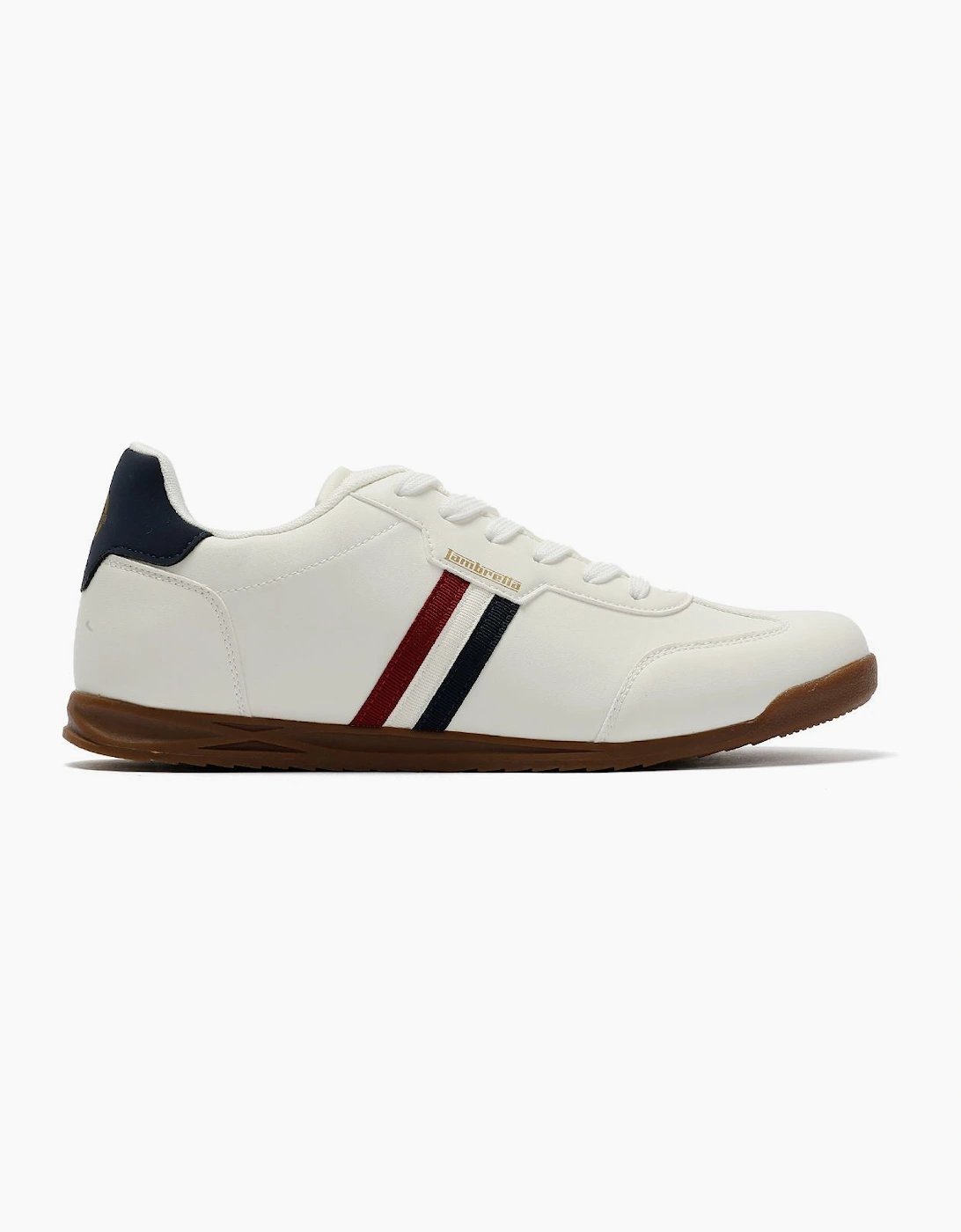 Lambretta Tackle Men's White/Navy Trainers