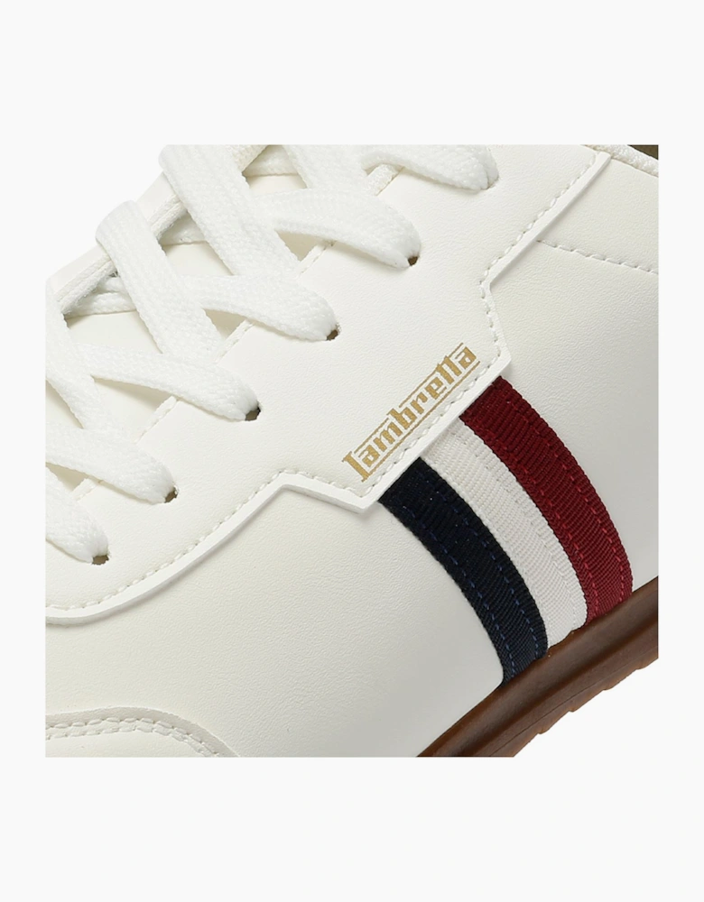 Lambretta Tackle Men's White/Navy Trainers