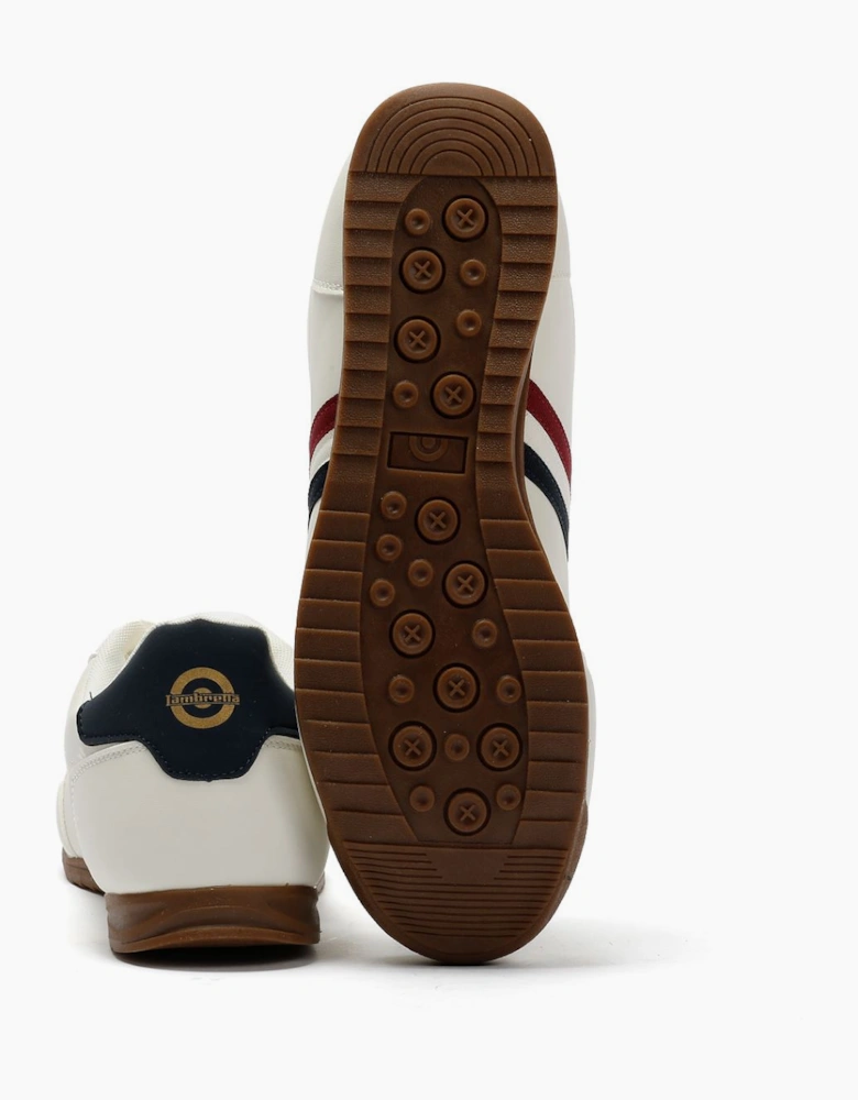 Lambretta Tackle Men's White/Navy Trainers
