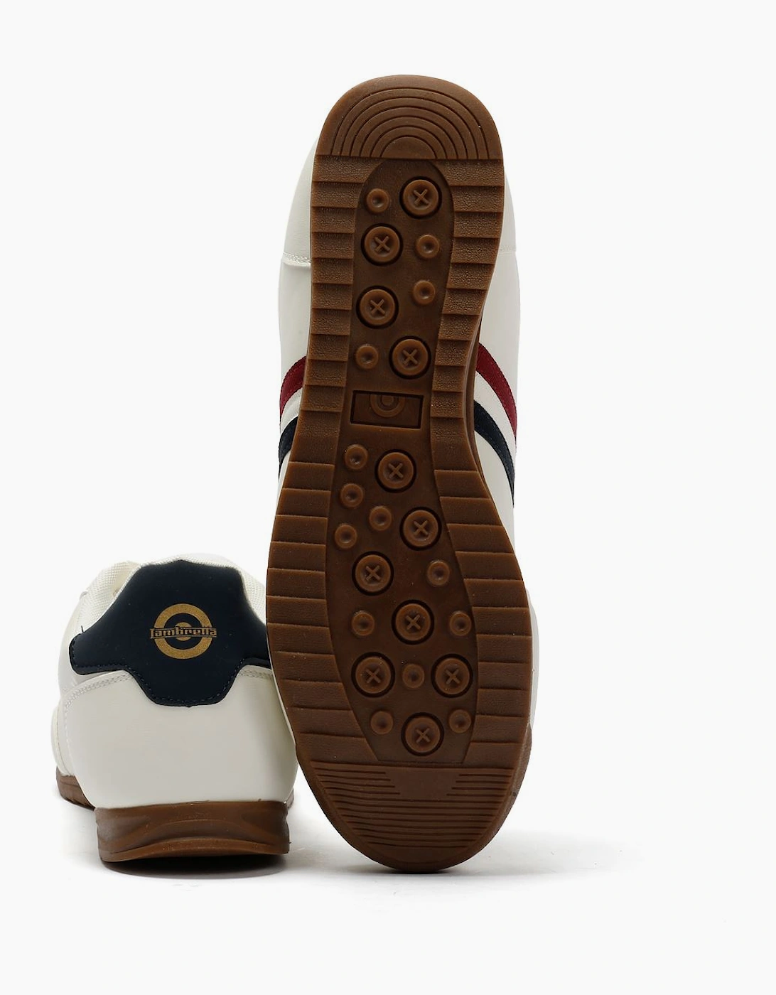 Lambretta Tackle Men's White/Navy Trainers