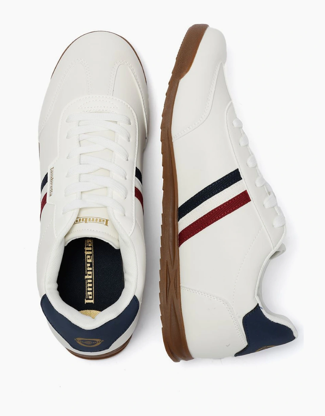 Lambretta Tackle Men's White/Navy Trainers