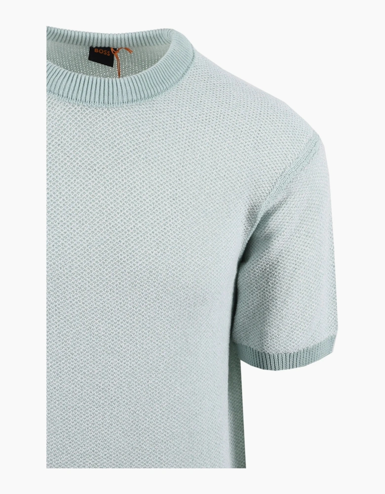 Boss Orange KANTONIO KNITTED T-SHIRT TURQUOISE