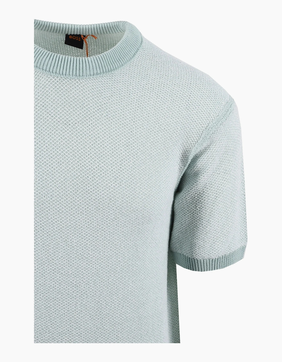 Boss Orange KANTONIO KNITTED T-SHIRT TURQUOISE