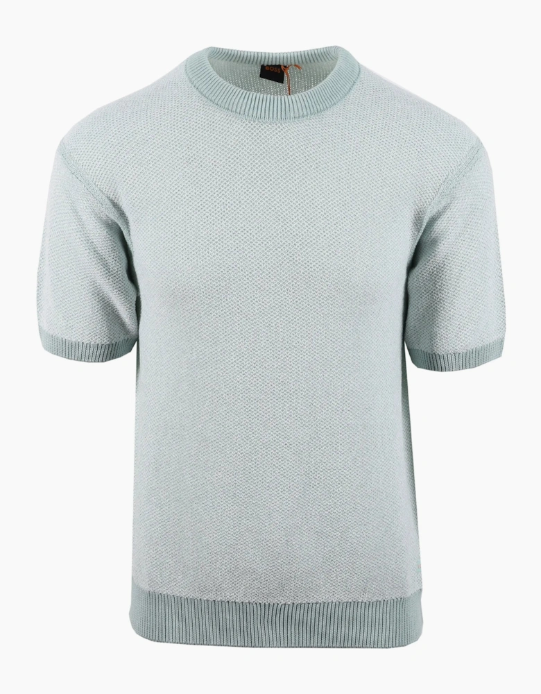 Boss Orange KANTONIO KNITTED T-SHIRT TURQUOISE