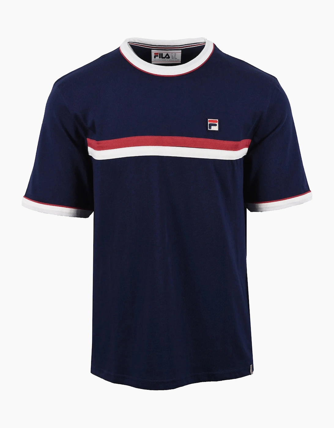 Fila Men's Navy Gardenia Garnet Rosario T-Shirt Navy/Gardenia/Garnet  40 Size L