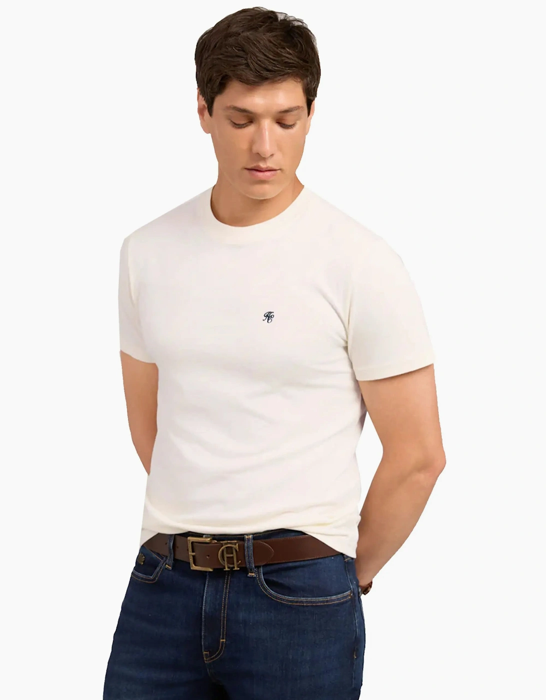 HOLLAND COOPER CREW NECK T-SHIRT WHITE