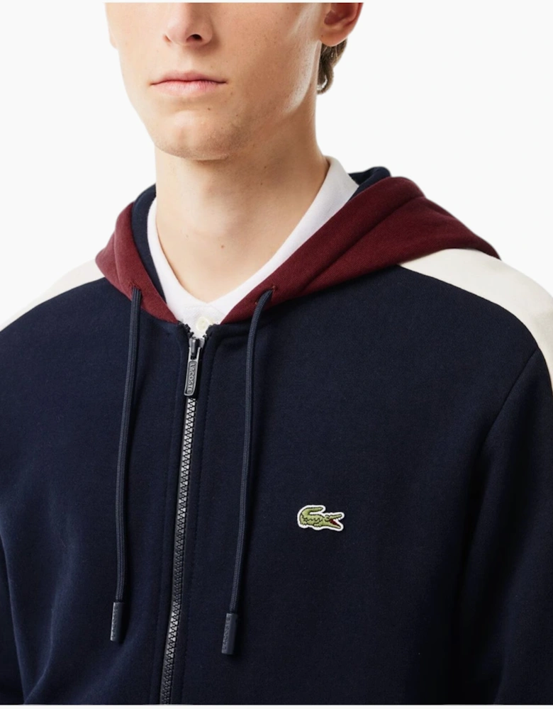 Lacoste Mens Fleece Hoodie Zip Up Casual Cotton Top