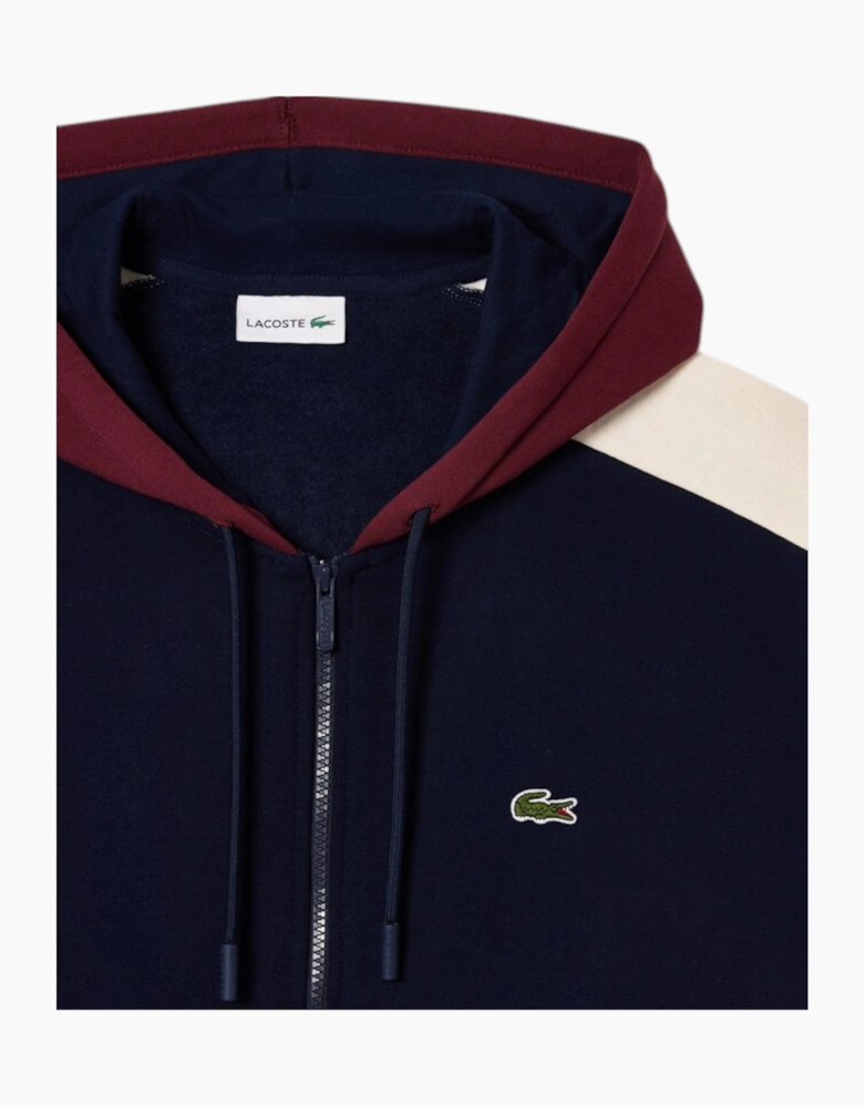 Lacoste Mens Fleece Hoodie Zip Up Casual Cotton Top
