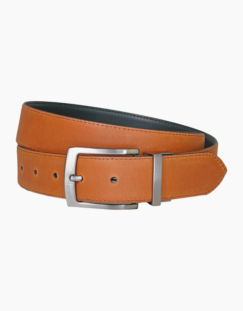 Sophos Halstead 35mm reversible padded stitched belt BLACK TAN