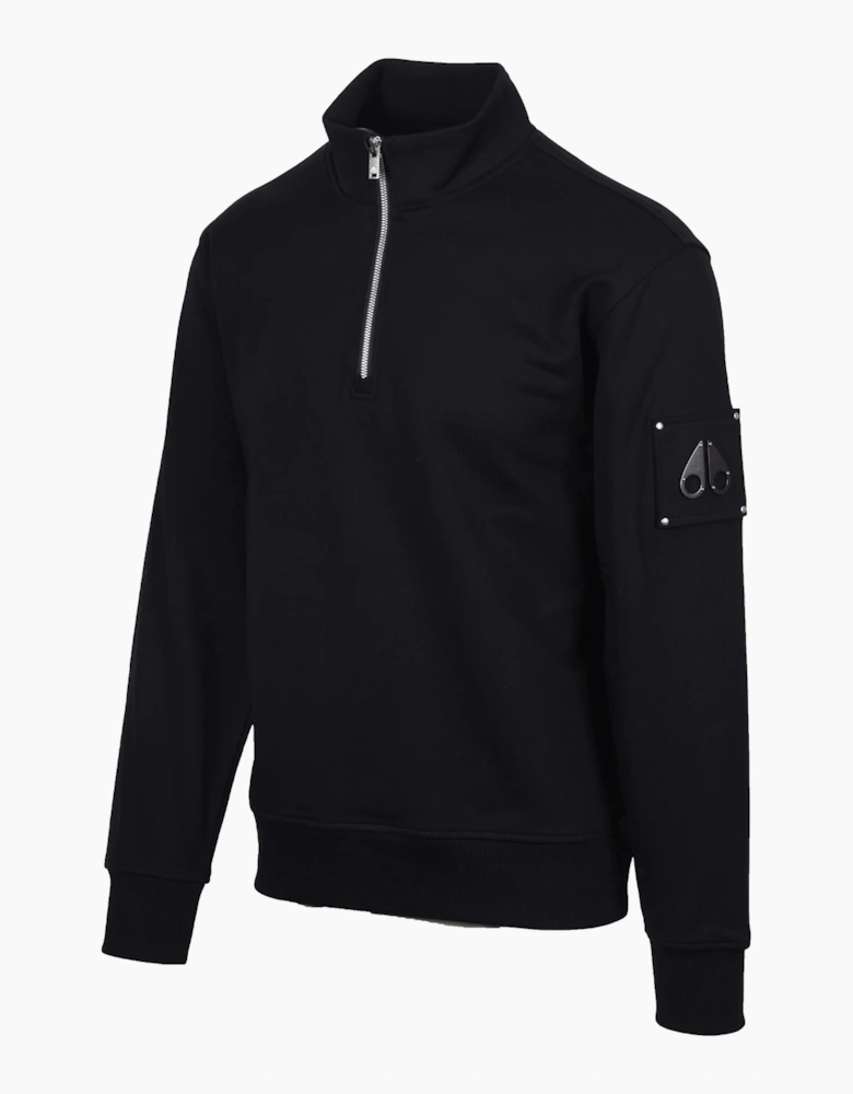 MOOSE KNUCKLES HARTSFIELD HALF ZIP BLACK