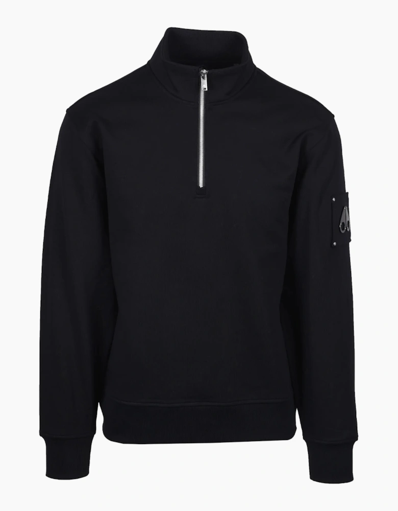 MOOSE KNUCKLES HARTSFIELD HALF ZIP BLACK