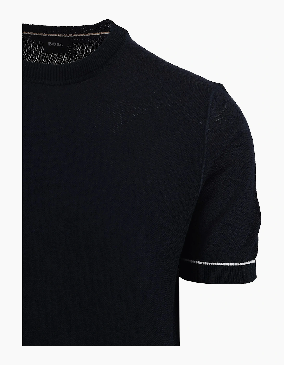Boss Black H NALON KNITTED T-SHIRT DARK BLUE