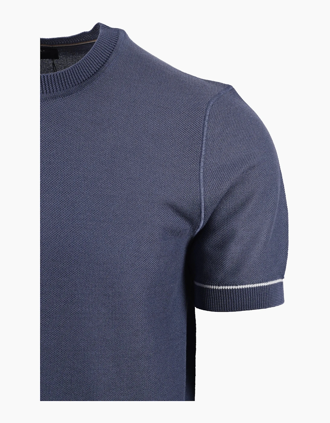 Boss Black H NALON KNITTED T-SHIRT OPEN BLUE