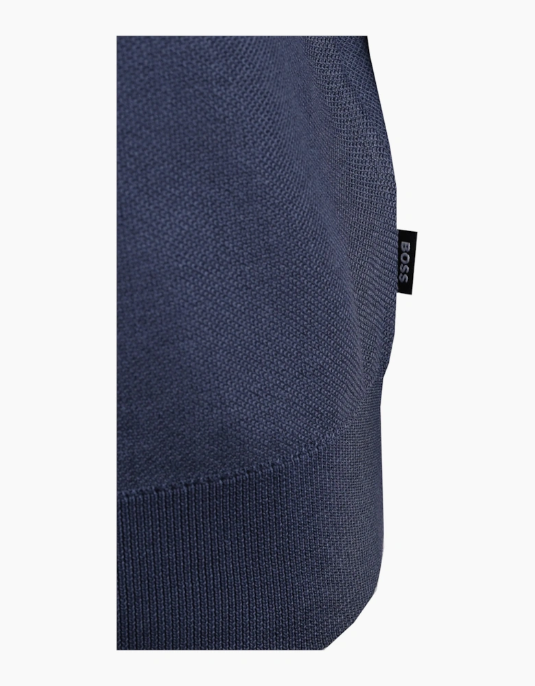 Boss Black H NALON KNITTED T-SHIRT OPEN BLUE