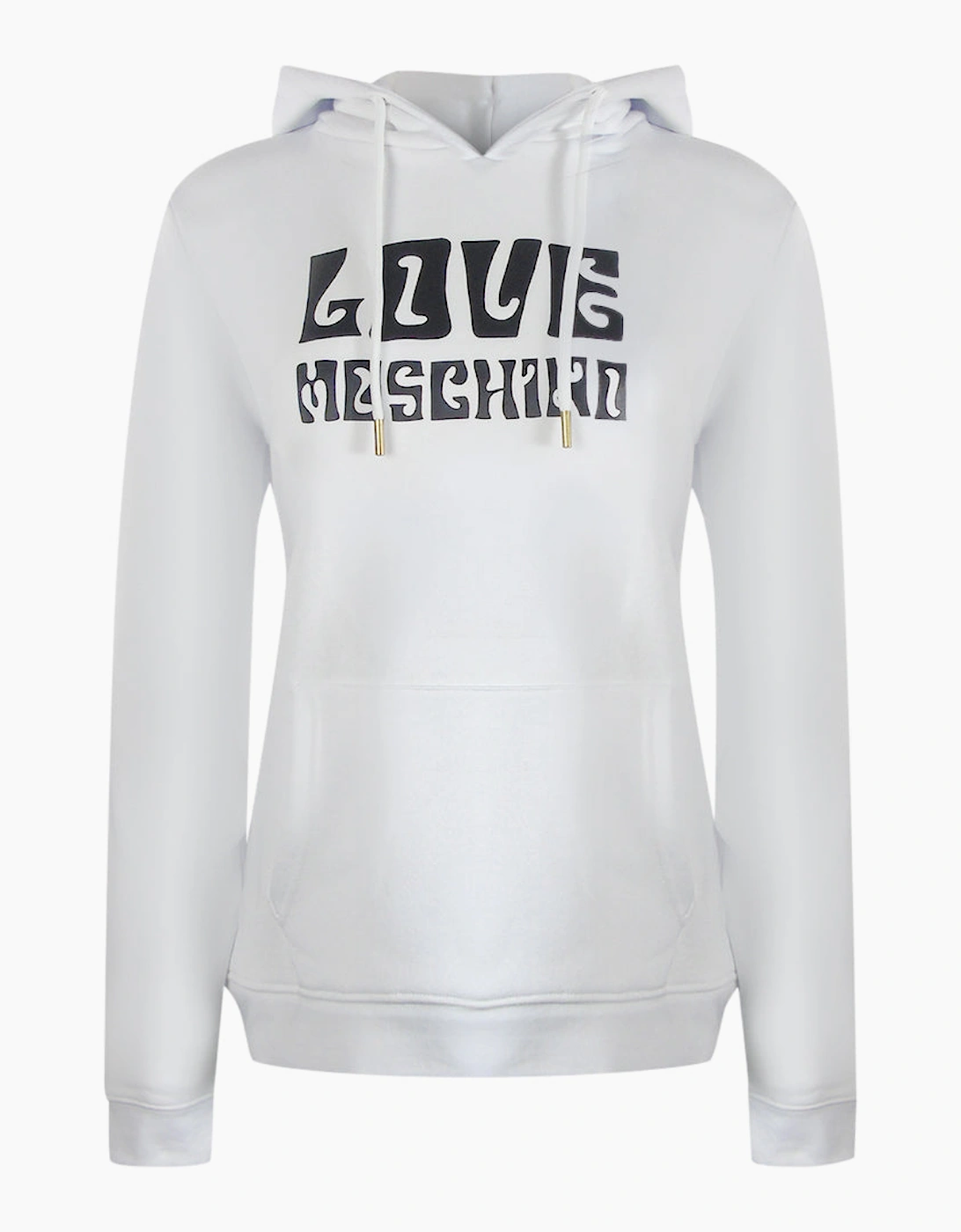 Love Moschino Groovy Logo White Hoodie