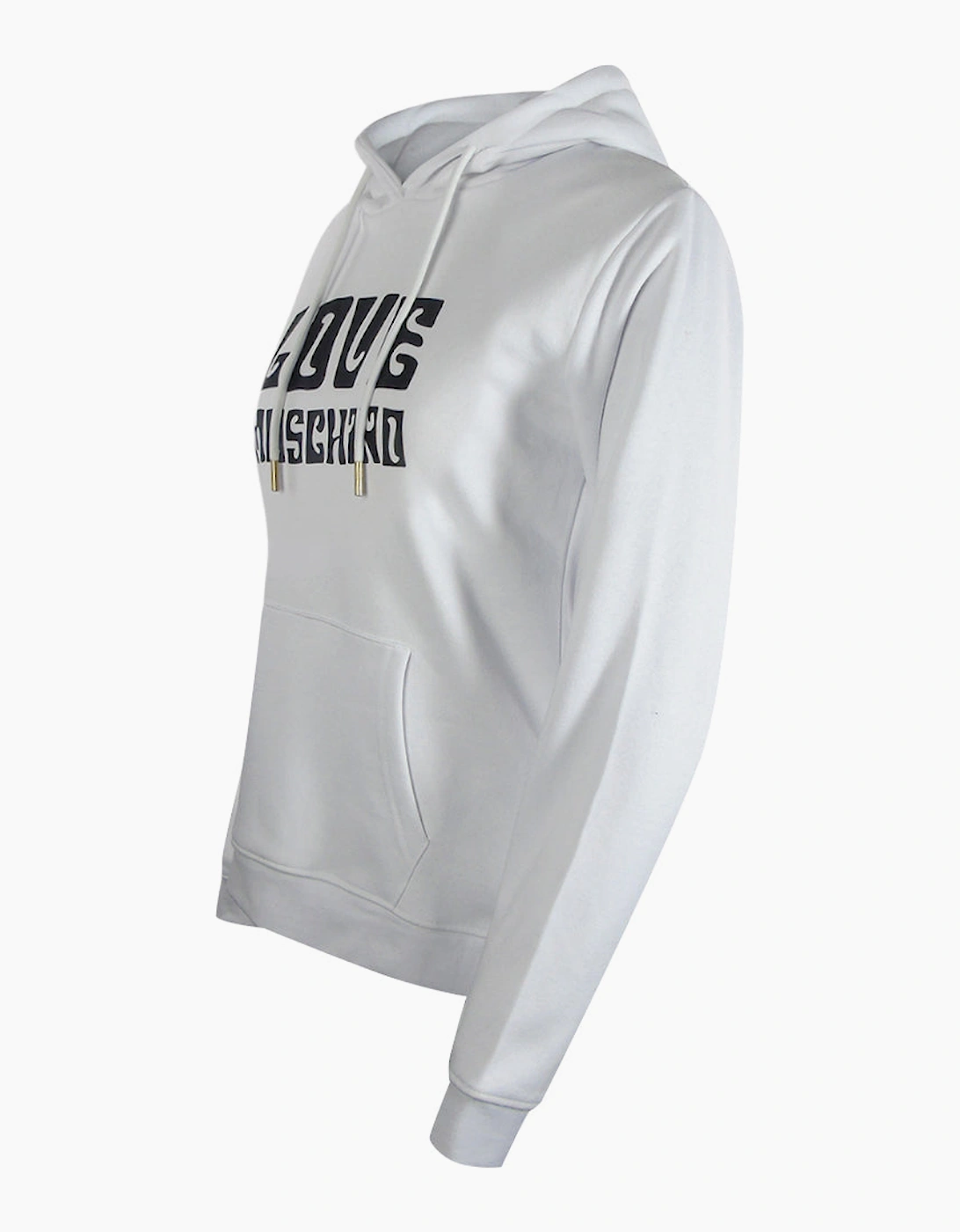Love Moschino Groovy Logo White Hoodie