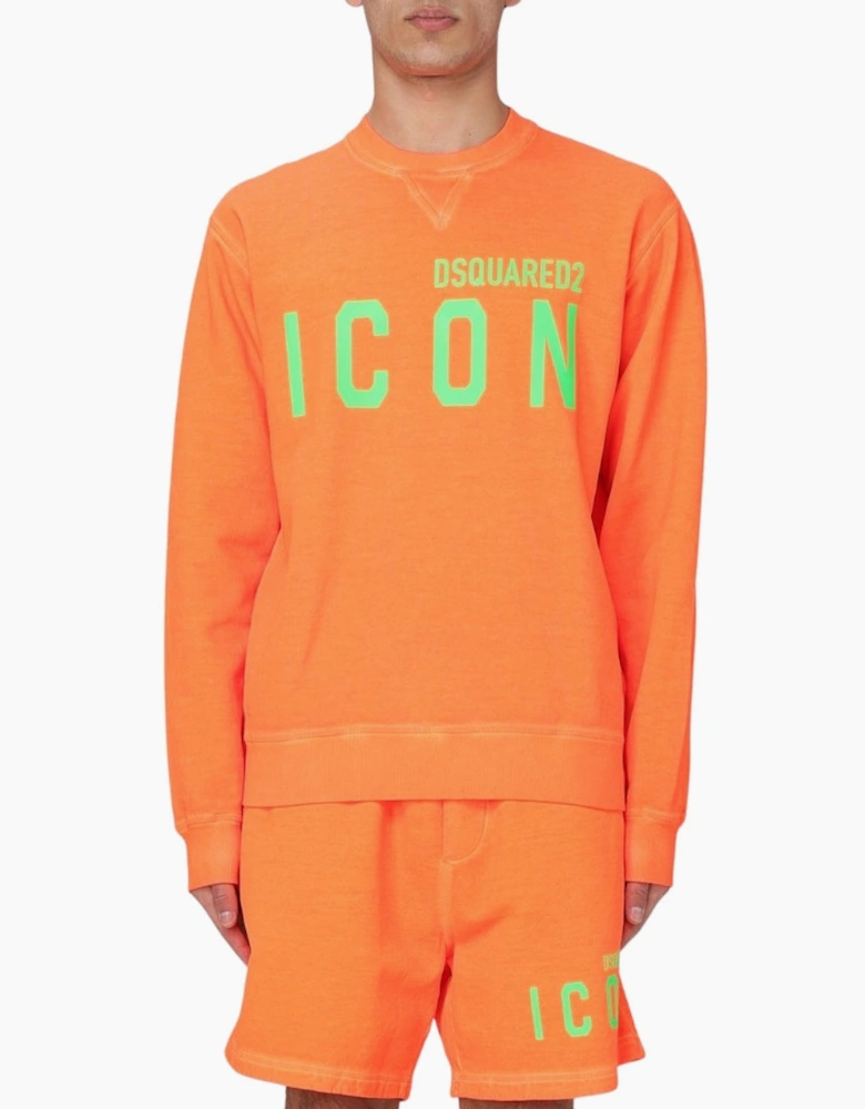 Dsquared2 Icon Orange Crew Neck Jumoper