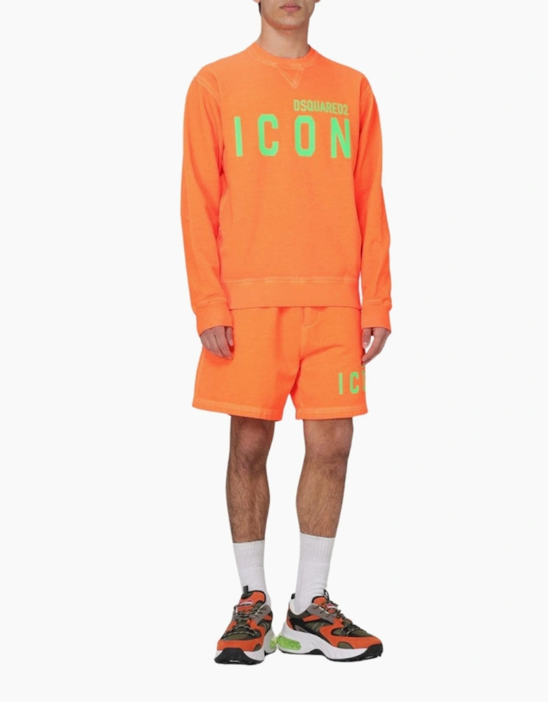 Dsquared2 Icon Orange Crew Neck Jumoper