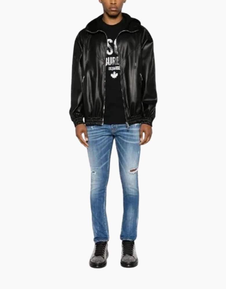 Dsquared2 Contrast Hooded Black Jacket