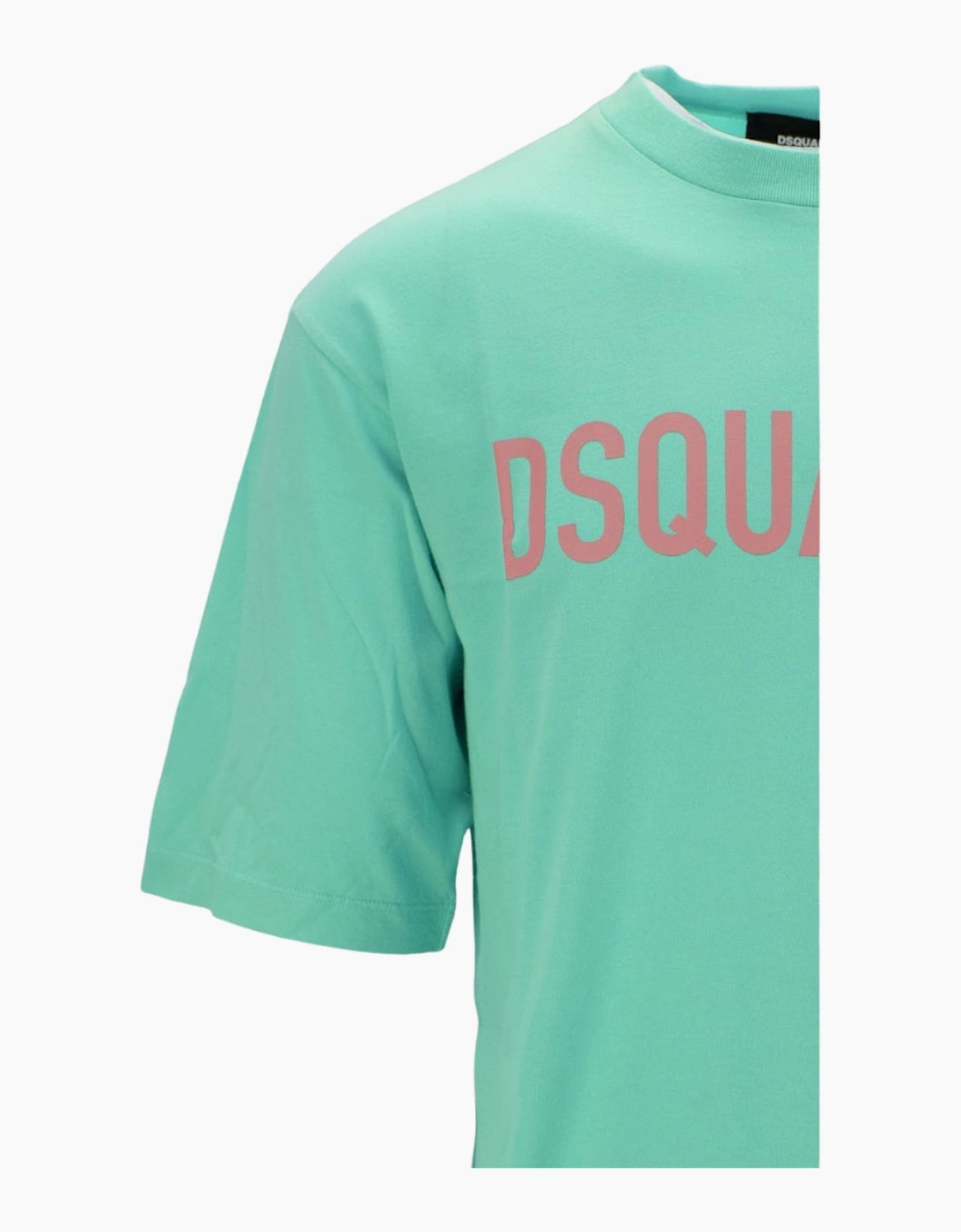 Dsquared2 Loose Fit Brand Logo Light Green T-Shirt