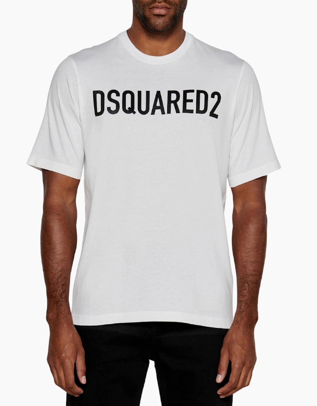 Dsquared2 Loose Fit Brand Logo White T-Shirt