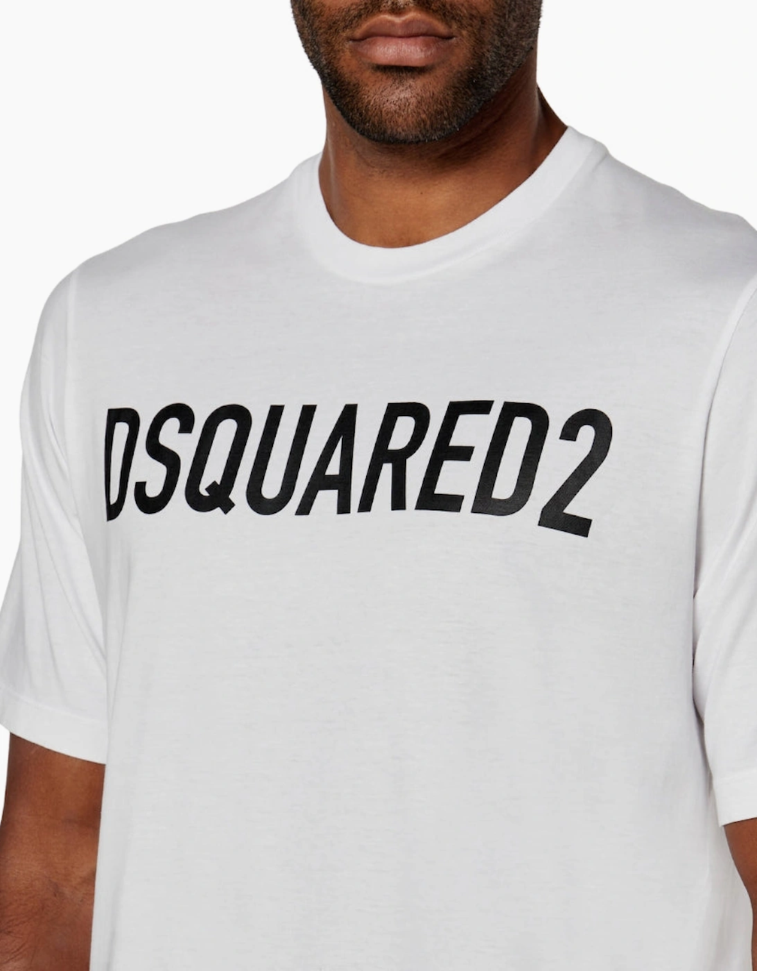 Dsquared2 Loose Fit Brand Logo White T-Shirt