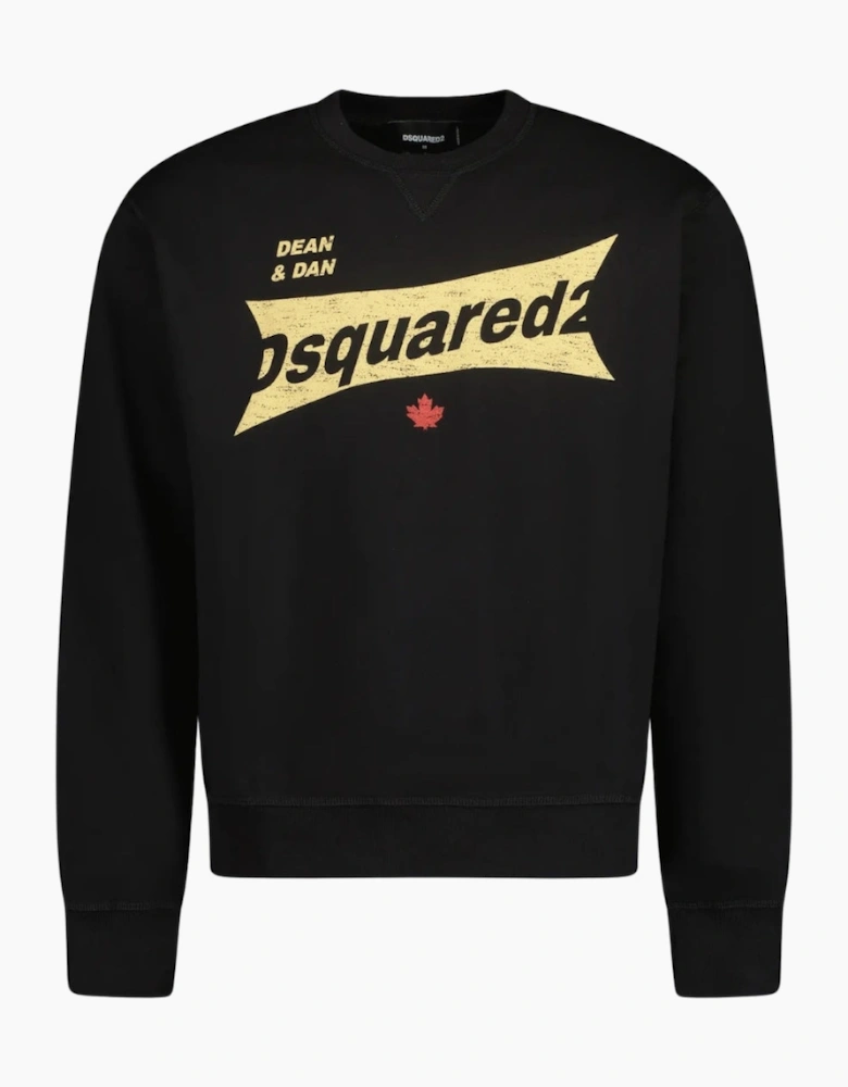 Dsquared2 Cool Fit Logo Black Crew Neck Jumper