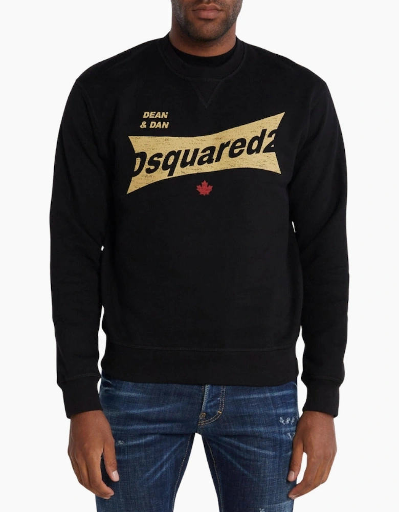 Dsquared2 Cool Fit Logo Black Crew Neck Jumper