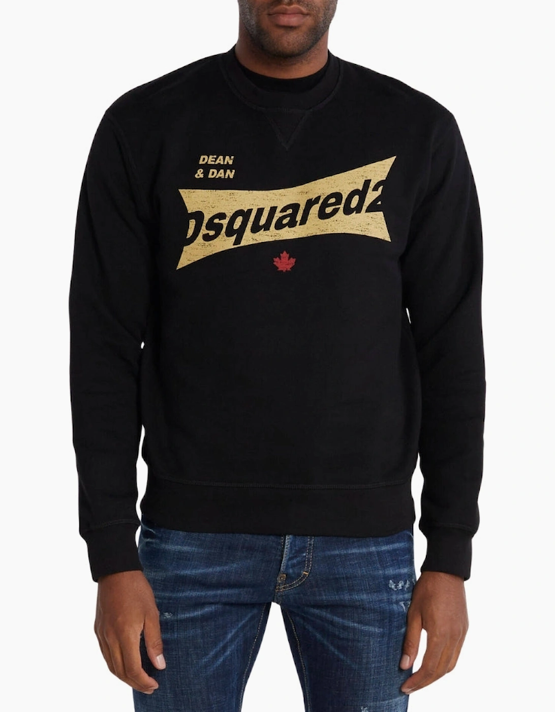 Dsquared2 Cool Fit Logo Black Crew Neck Jumper
