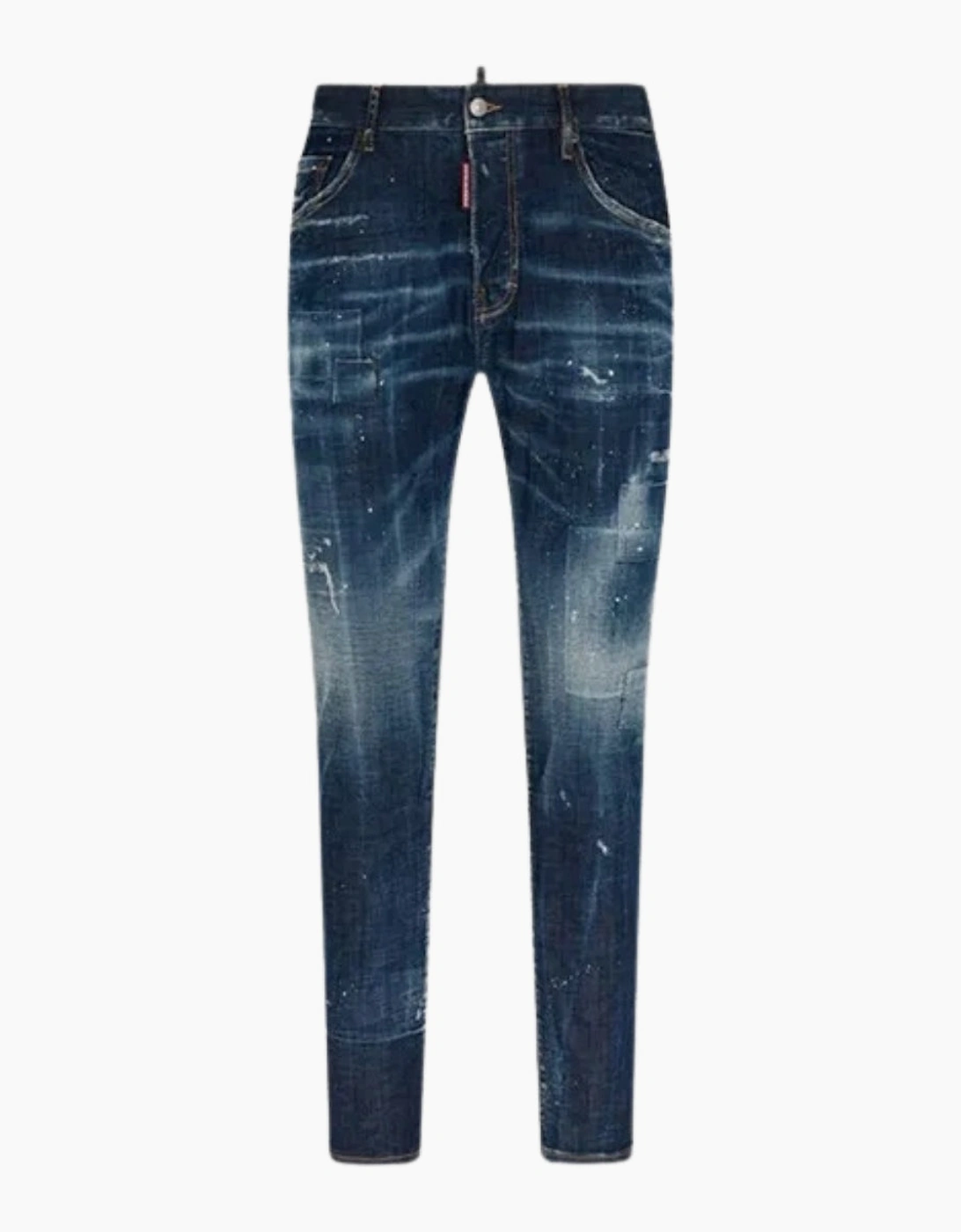 Dsquared2 Skater Jean Destroyed Reinforced Patch Blue Jeans