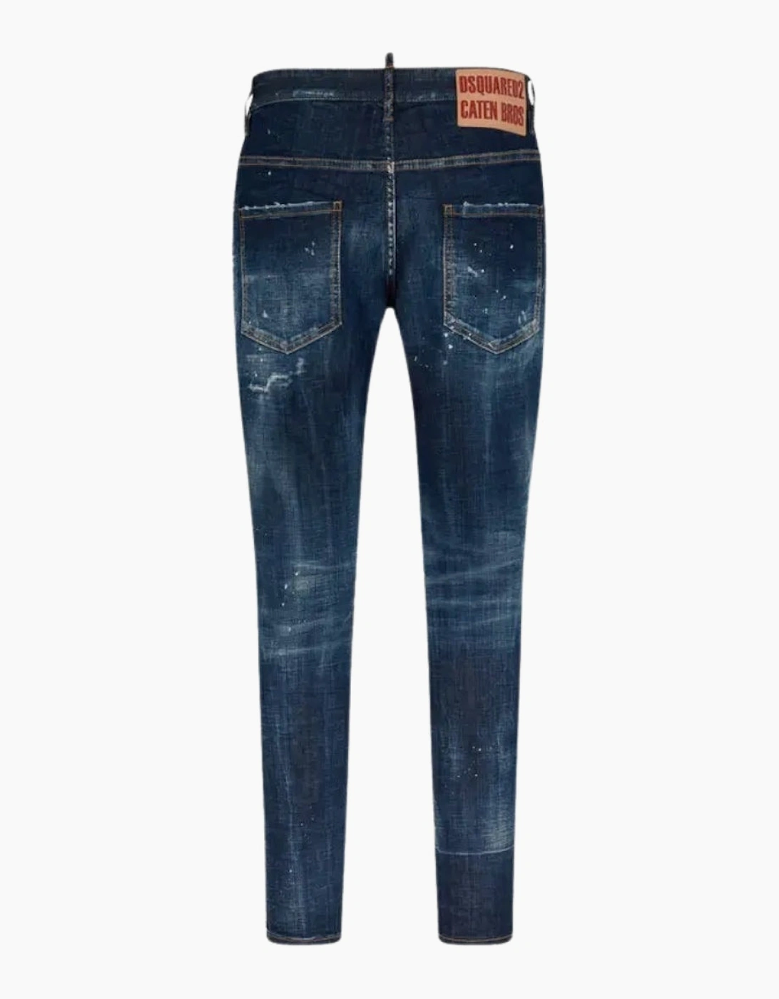 Dsquared2 Skater Jean Destroyed Reinforced Patch Blue Jeans