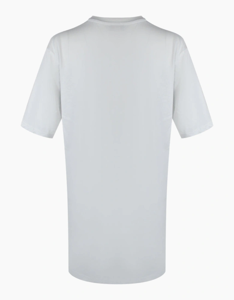Love Moschino Large Box Logo Oversized White Mini T-Shirt Dess