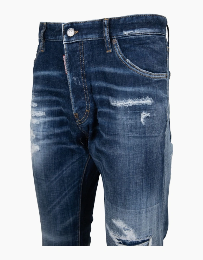 Dsquared2 Cool Guy Jean Destroyed Worn Denim Blue Jeans