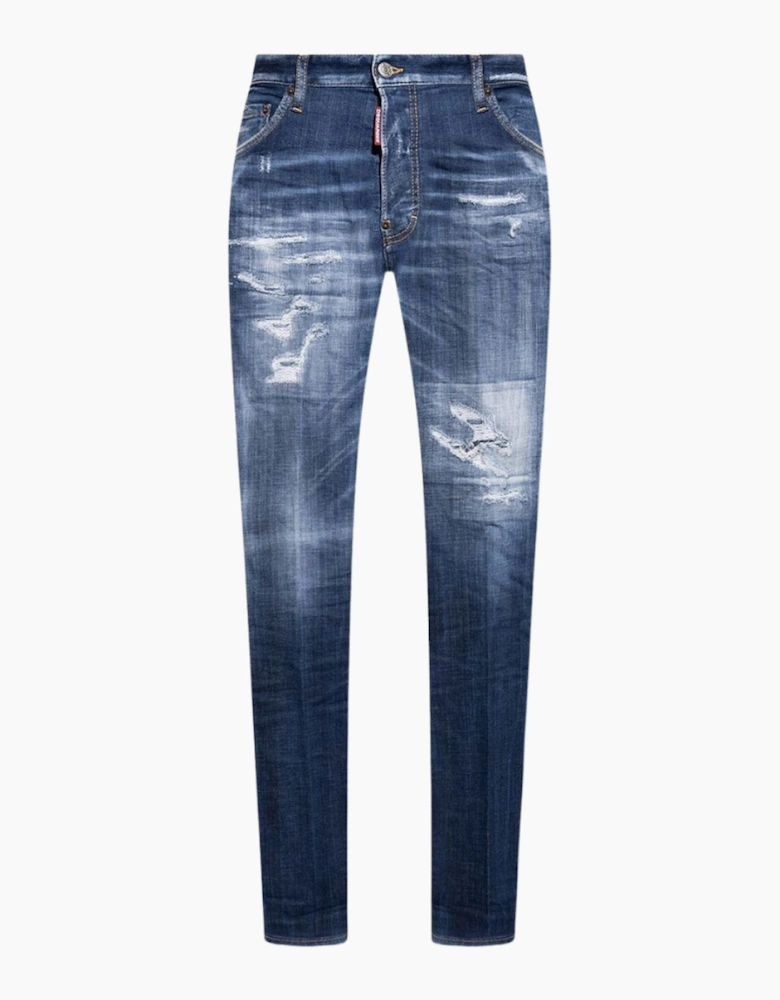 Dsquared2 Cool Guy Jean Destroyed Worn Denim Blue Jeans