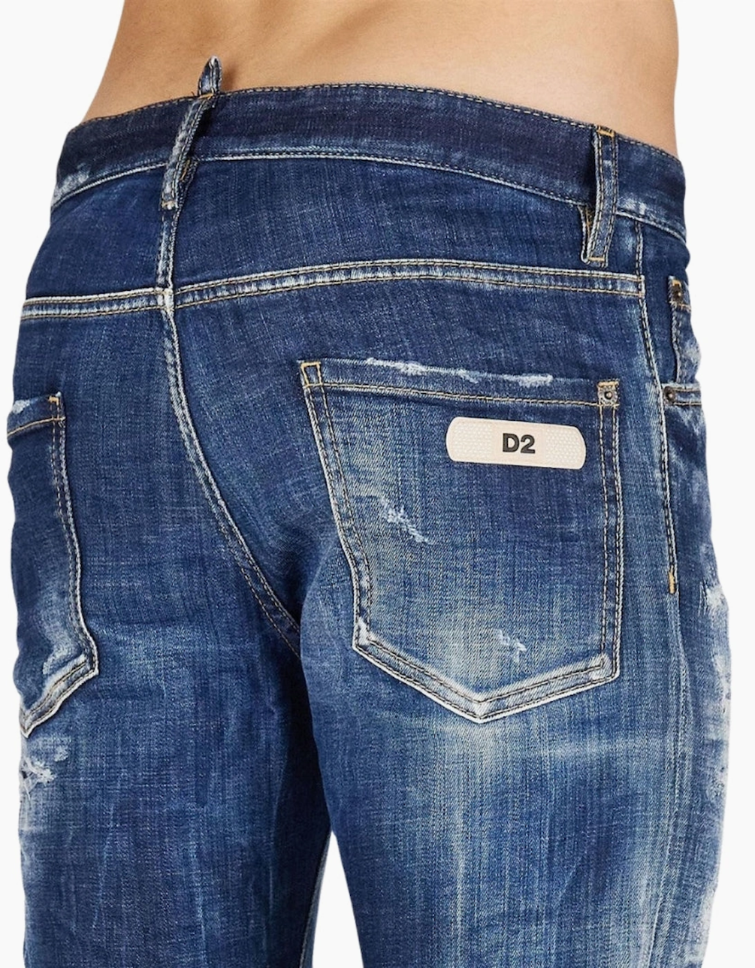 Dsquared2 Cool Guy Jean Destroyed Worn Denim Blue Jeans