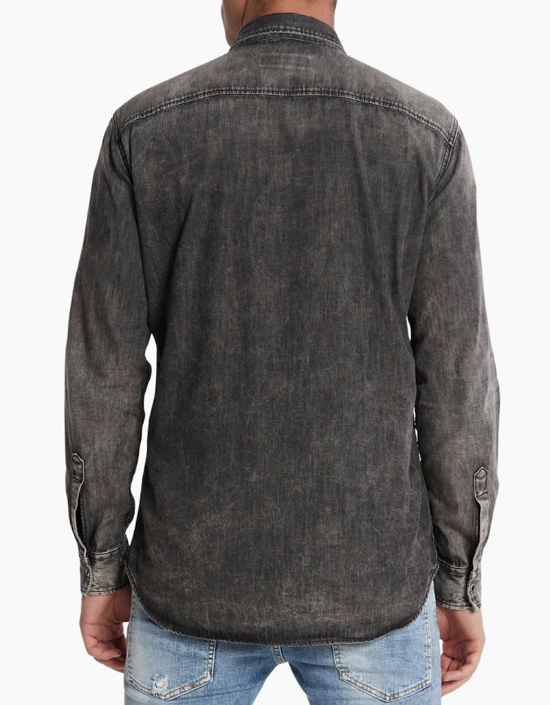 Dsquared2 Regular Fit Faded Black Denim Shirt